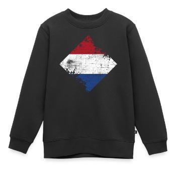 Niederlande - Kinder Premium Organic Sweatshirt - Schwarz - Vorne - AI Model Kid Female (0cm)