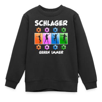 Schlager - Kinder Premium Organic Sweatshirt - Schwarz - Vorne - AI Model Kid Female (0cm)