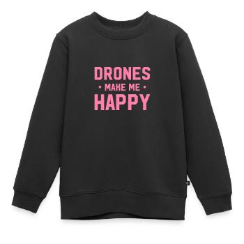 Drohne - Kinder Premium Organic Sweatshirt - Schwarz - Vorne - AI Model Kid Female (0cm)