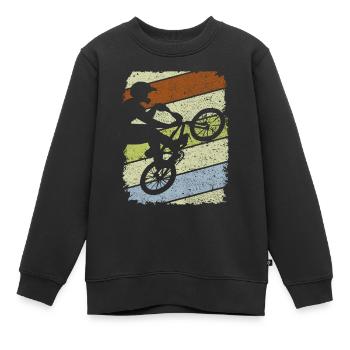BMX - BMX Geschenkidee - BMX Rad - Kinder Premium Organic Sweatshirt - Schwarz - Vorne - AI Model Kid Female (0cm)