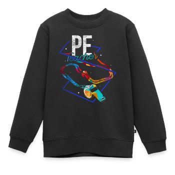 Sportlehrer Polygon - Kinder Premium Organic Sweatshirt - Schwarz - Vorne - AI Model Kid Female (0cm)