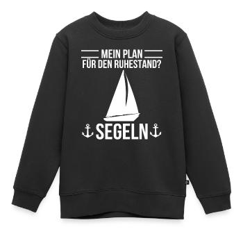 marin - Sweat Premium enfant bio - noir - Devant - AI Model Kid Female (0cm)