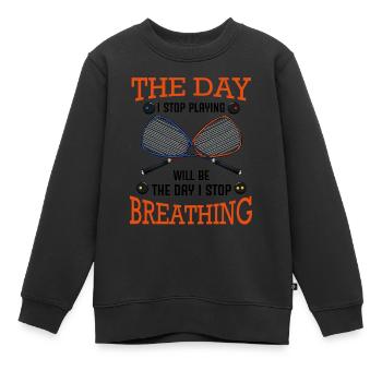 Squash - Kinder Premium Organic Sweatshirt - Schwarz - Vorne - AI Model Kid Female (0cm)