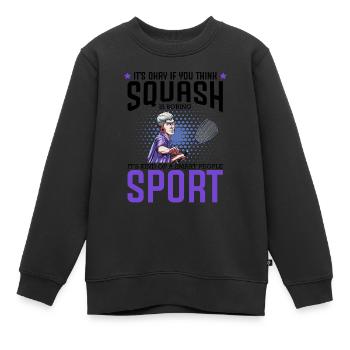 Squash - Kinder Premium Organic Sweatshirt - Schwarz - Vorne - AI Model Kid Female (0cm)