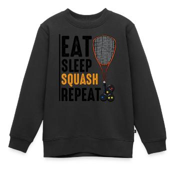 squash - Sweat Premium enfant bio - noir - Devant - AI Model Kid Female (0cm)