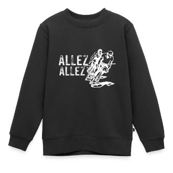 Radsport - Kinder Premium Organic Sweatshirt - Schwarz - Vorne - AI Model Kid Female (0cm)