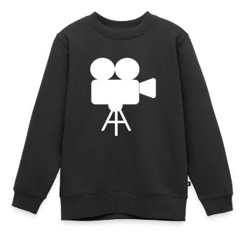 Kamera - Kinder Premium Organic Sweatshirt - Schwarz - Vorne - AI Model Kid Female (0cm)