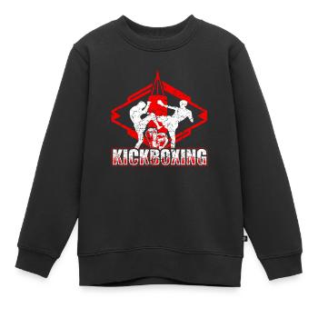 Kickboxing Kickboxer - Kids Premium Organic Sweatshirt - black - Front - AI Model Kid Female (0cm)