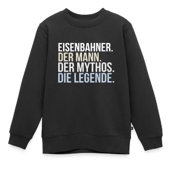 Eisenbahner - Kinder Premium Organic Sweatshirt - Schwarz - Vorne - AI Model Kid Female (0cm)