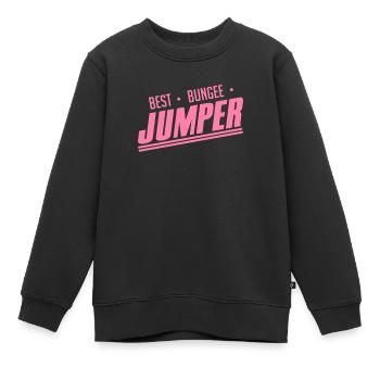 Bungee Jumping - Kinder Premium Organic Sweatshirt - Schwarz - Vorne - AI Model Kid Female (0cm)