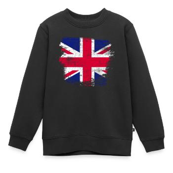 Royaume-Uni - Sweat Premium enfant bio - noir - Devant - AI Model Kid Female (0cm)