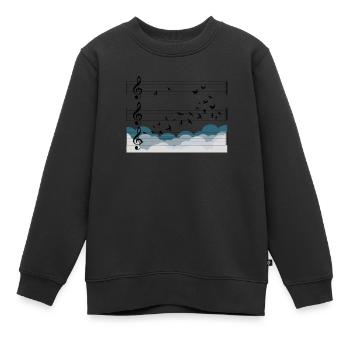 Musik Orchester Vögel Dirigent Chor Frei Geschenk - Kinder Premium Organic Sweatshirt - Schwarz - Vorne - AI Model Kid Female (0cm)