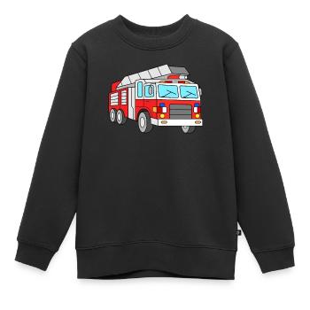 Feuerwehrauto Feuerwehr Fahrzeug - Kinder Premium Organic Sweatshirt - Schwarz - Vorne - AI Model Kid Female (0cm)