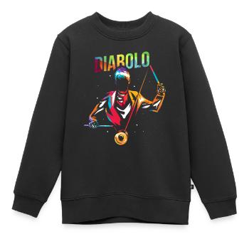 Diablo Yoyo - Sweat Premium enfant bio - noir - Devant - AI Model Kid Female (0cm)