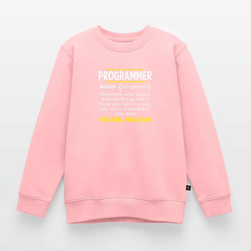 Funny Developer Coder IT Programmer Gift Kids Premium Organic Sweatshirt