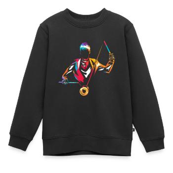 Diablo - Sweat Premium enfant bio - noir - Devant - AI Model Kid Female (0cm)