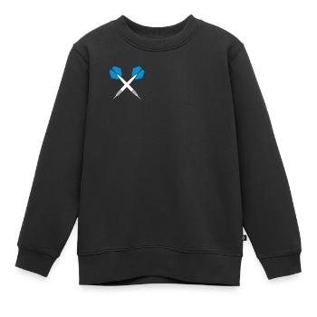 jeu de fléchettes - Sweat Premium enfant bio - noir - Devant - AI Model Kid Female (0cm)