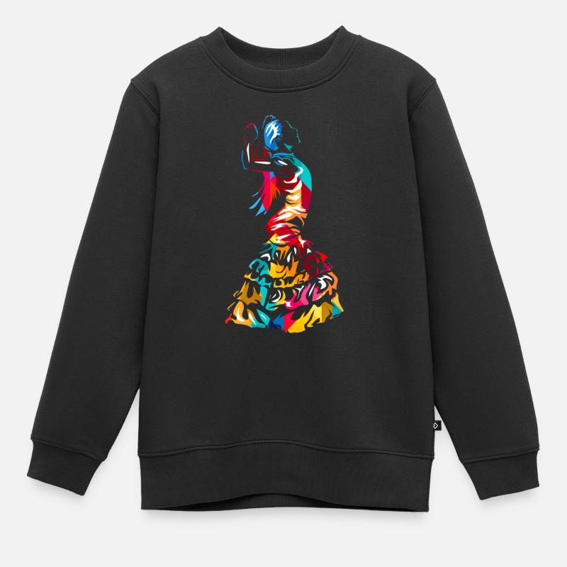 Flamenco - Sweat Premium enfant bio - noir
