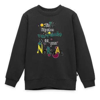C’est un peu | Oeuvre d’art Yolo - Sweat Premium enfant bio - noir - Devant - AI Model Kid Female (0cm)