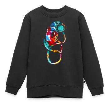 Internistin - Kinder Premium Organic Sweatshirt - Schwarz - Vorne - AI Model Kid Female (0cm)