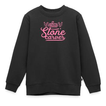Tailleur de pierre tailleur de pierre pierre tailleur de pierre maman - Sweat Premium enfant bio - noir - Devant - AI Model Kid Female (0cm)
