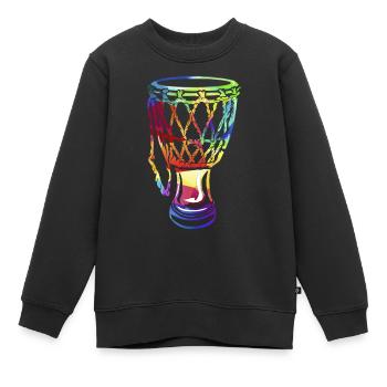 Djembe Trommel - Kinder Premium Organic Sweatshirt - Schwarz - Vorne - AI Model Kid Female (0cm)