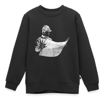 Bautechniker - Kinder Premium Organic Sweatshirt - Schwarz - Vorne - AI Model Kid Female (0cm)