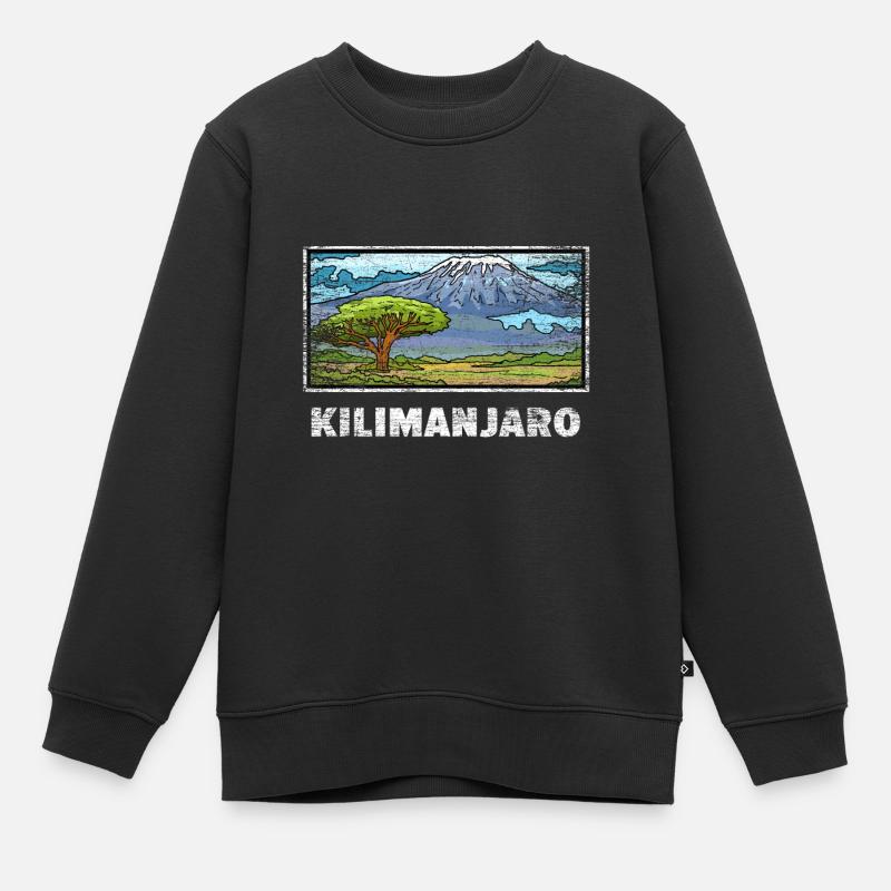 Kilimanjaro cadeau - Sweat Premium enfant bio - noir