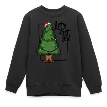 Weihnachtsbaum - Kinder Premium Organic Sweatshirt - Schwarz - Vorne - AI Model Kid Female (0cm)