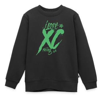 Langlauf Langlaufen Skier Skating Langläufer - Kinder Premium Organic Sweatshirt - Schwarz - Vorne - AI Model Kid Female (0cm)