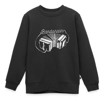 Bandoneon Blasinstrument Geschenk - Kinder Premium Organic Sweatshirt - Schwarz - Vorne - AI Model Kid Female (0cm)