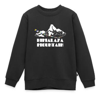 Himalaya Geschenk - Kinder Premium Organic Sweatshirt - Schwarz - Vorne - AI Model Kid Female (0cm)