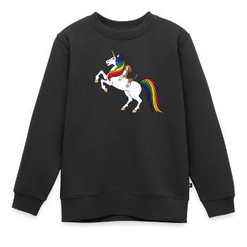 Beagle - Kids Premium Organic Sweatshirt - black - Front - AI Model Kid Female (0cm)