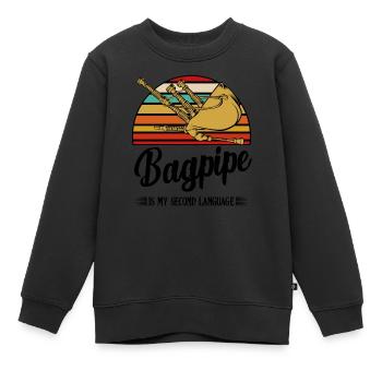 Dudelsack - Kinder Premium Organic Sweatshirt - Schwarz - Vorne - AI Model Kid Female (0cm)