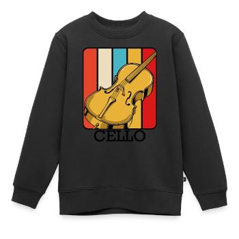 Cello - Kinder Premium Organic Sweatshirt - Schwarz - Vorne - AI Model Kid Female (0cm)