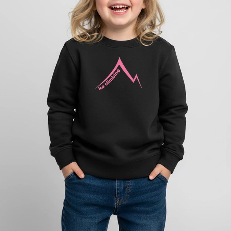 Eispickel Eisklettern Eiskletterer Eiswand Berg Kinder Premium Organic Sweatshirt
