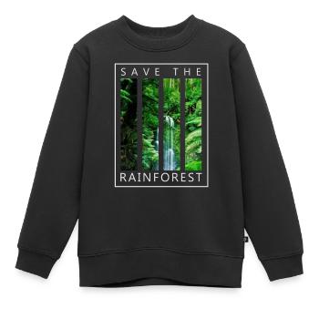 Sauvez la forêt tropicale - Sweat Premium enfant bio - noir - Devant - AI Model Kid Female (0cm)