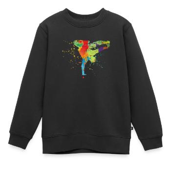Breakdancer - Kinder Premium Organic Sweatshirt - Schwarz - Vorne - AI Model Kid Female (0cm)