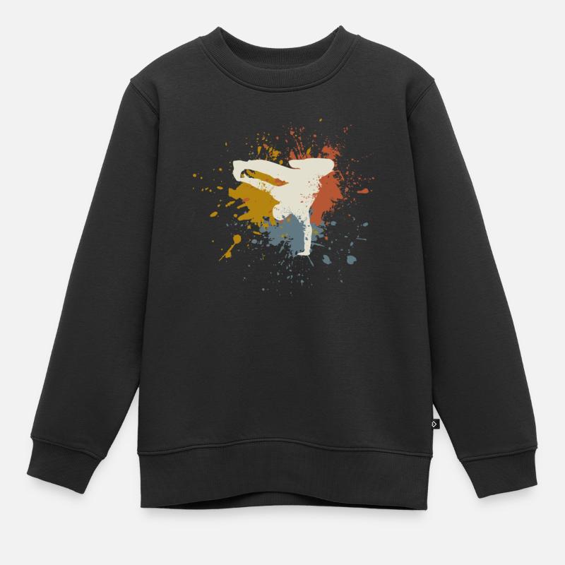 Breakdance retro - Kinder Premium Organic Sweatshirt - Schwarz