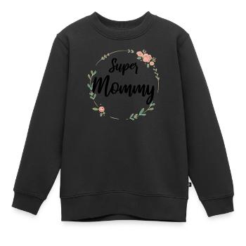 Super maman meilleur cadeau maman préféré maman - Sweat Premium enfant bio - noir - Devant - AI Model Kid Female (0cm)