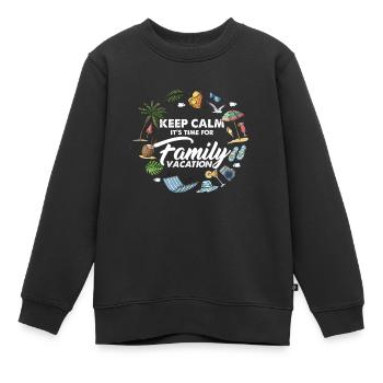 Reisen Strandliebhaber Sommerurlaub Reisen - Kinder Premium Organic Sweatshirt - Schwarz - Vorne - AI Model Kid Female (0cm)