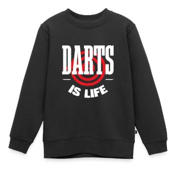 jeu de fléchettes - Sweat Premium enfant bio - noir - Devant - AI Model Kid Female (0cm)