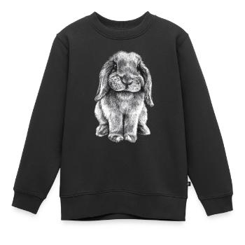 Buddy - Kids Premium Organic Sweatshirt - black - Front - AI Model Kid Female (0cm)