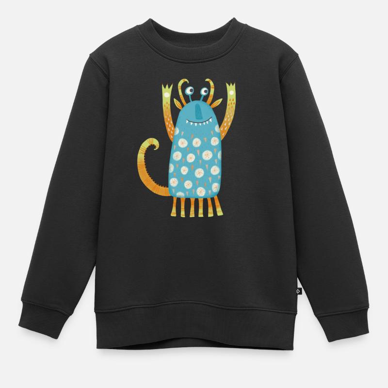 Monstres mignons - Sweat Premium enfant bio - noir