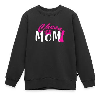 Schach Mama Schachbrett Matt Club Verein Geschenk - Kinder Premium Organic Sweatshirt - Schwarz - Vorne - AI Model Kid Female (0cm)