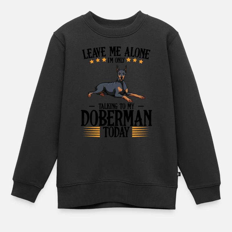 Dobermann - Sweat Premium enfant bio - noir