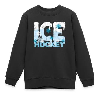 Eishockey - Kinder Premium Organic Sweatshirt - Schwarz - Vorne - AI Model Kid Female (0cm)