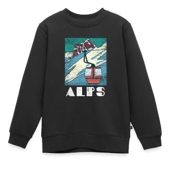 Alpen Geschenk - Kinder Premium Organic Sweatshirt - Schwarz - Vorne - AI Model Kid Female (0cm)