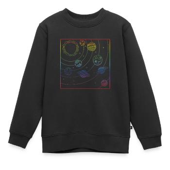 Buntes Universum-Planeten-Galaxie-Universum - Kinder Premium Organic Sweatshirt - Schwarz - Vorne - AI Model Kid Female (0cm)