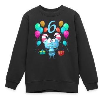 Monster Geburtstagsshirt für Kinder 6 Jahre - Kinder Premium Organic Sweatshirt - Schwarz - Vorne - AI Model Kid Female (0cm)